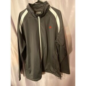 High performance uniforms zip up Grey and white light jacket size 2 XL